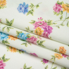 Mood Exclusive Off White Aromatic Enchantments Stretch Cotton Poplin - Folded | Mood Fabrics