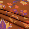 Mood Exclusive Brown Nutmeg Meadow Sustainable Viscose and Polyester Twill - Folded | Mood Fabrics