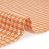 Orange, Yellow and White Plaid Medium Weight Linen Woven - Detail | Mood Fabrics