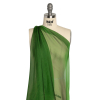 Adelaide Forest Green Iridescent Chiffon-Like Silk Voile - Spiral | Mood Fabrics