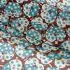 Teal, White and Burgundy Sprinkled Treats Silk Chiffon - Folded | Mood Fabrics