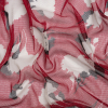 Red, White and Black Floral Shadows Silk Tulle | Mood Fabrics
