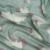 Green, White and Black Floral Shadows Silk Tulle | Mood Fabrics