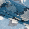 Blue, White and Black Floral Shadows Silk Tulle - Folded | Mood Fabrics
