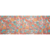 Turquoise, Peach and Orange Ornamental Gardens Crinkled Silk Chiffon - Full | Mood Fabrics