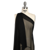 Famous Australian Designer Black Silk Georgette - Spiral | Mood Fabrics