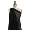 Famous Australian Designer Black Textured Burnout Polka Dots Silk and Viscose Georgette - Spiral | Mood Fabrics