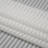 Famous Australian Designer Cream Burnout Stripes Viscose Woven - Folded | Mood Fabrics