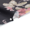 Famous Australian Designer Charcoal, Pink and Green Floral Stretch Polyester Jersey - Detail | Mood Fabrics
