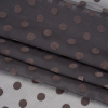 Famous Australian Designer Charcoal Satin Burnout Polka Dots Polyester Chiffon - Folded | Mood Fabrics