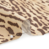 Famous Australian Designer Beige and Brown Animal Spots Silk Woven - Detail | Mood Fabrics