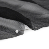 Famous Australian Designer Black Crinkled Silk Chiffon - Detail | Mood Fabrics