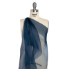 Famous Australian Designer Navy Lightweight Silk Organza - Spiral | Mood Fabrics