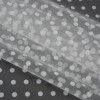 Famous Australian Designer White Big Flocked Polka Dots Polyester Tulle - Folded | Mood Fabrics