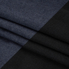Italian Black and Navy Brushed Wool and Polyester Double Cloth Coating - Folded | Mood Fabrics