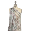 Purple, Green and Gray Abstract Lightweight Linen and Silk Woven - Spiral | Mood Fabrics