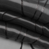 Metallic Black Flower Lines Luxury Burnout Brocade - Folded | Mood Fabrics
