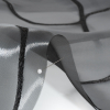 Metallic Black Flower Lines Luxury Burnout Brocade - Detail | Mood Fabrics