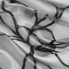 Metallic Black Flower Lines Luxury Burnout Brocade | Mood Fabrics