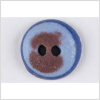 Blue Glass Button - 34L/21.5mm | Mood Fabrics
