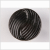 Black Leather Button - 24L/15mm | Mood Fabrics