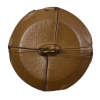 Natural Leather Shank Back Button - 54L/34mm - Detail | Mood Fabrics