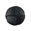 Black Leather Shank Back Button - 40L/25mm - Detail | Mood Fabrics