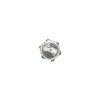 Crystal Rhinestone and Silver Metal Czech Button - 14L/9mm - Folded | Mood Fabrics
