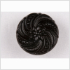 Black Glass Button - 36L/23mm | Mood Fabrics