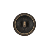 Old Brass Domed Metal Shank Back Button with Decorative Rim - 32L/20mm - Detail | Mood Fabrics