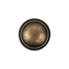 Old Brass Domed Metal Shank Back Button with Decorative Rim - 32L/20mm | Mood Fabrics