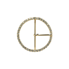 Swarovski Crystal and Gold Circular Rhinestone Buckle - 1.75 | Mood Fabrics