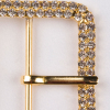 1.875 Gold/Crystal Swarovski Rhinestone Buckle - Detail | Mood Fabrics