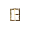 Swarovski Crystal and Gold Rectangular Rhinestone Buckle - 1.125 x 1.5 - Detail | Mood Fabrics