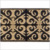1.5 Black/Gold French Jacquard Ribbon - Detail | Mood Fabrics