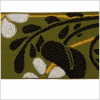Gray/Fuchsia/Black French Jacquard Ribbon - Detail | Mood Fabrics