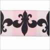 1.5 Baby Pink/Black French Jacquard Ribbon - Detail | Mood Fabrics