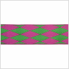 Green/Hot Pink French Jacquard Ribbon | Mood Fabrics