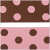 Brown/Pink French Jacquard Ribbon - Detail | Mood Fabrics