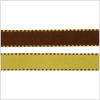 3/8 Green/Brown Reversible Ribbon - Detail | Mood Fabrics