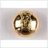 Shiny Gold Metal Button - 40L/25mm | Mood Fabrics