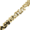3/8" Gold Stretch Sequin - Detail | Mood Fabrics
