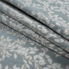 British Duckegg Floral Wrinkled Drapery Fabric - Folded | Mood Fabrics
