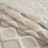 British Imported Oyster Geometric Jacquard - Folded | Mood Fabrics