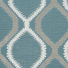 British Imported Teal Geometric Jacquard - Detail | Mood Fabrics