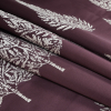 British Imported Berry Foliage Satin-Faced Jacquard - Folded | Mood Fabrics