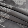British Imported Steel Foliage Satin-Faced Jacquard - Folded | Mood Fabrics