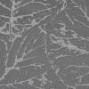 British Imported Slate Satin-Faced Jacquard with Overlapping Leaves - Detail | Mood Fabrics