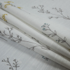 British Imported Apple Imitation Dupioni with Embroidered Flowers - Folded | Mood Fabrics