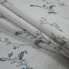 British Imported Ink Imitation Dupioni with Embroidered Flowers - Folded | Mood Fabrics